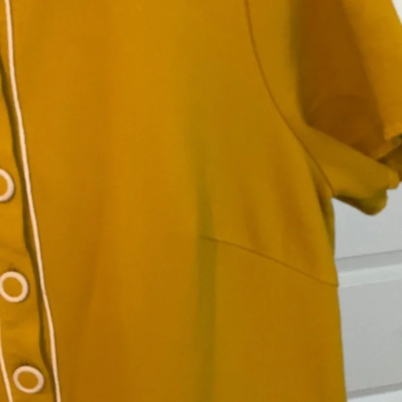 Boden Mustard Button-Down Mini Dress - Picture 2 of 7